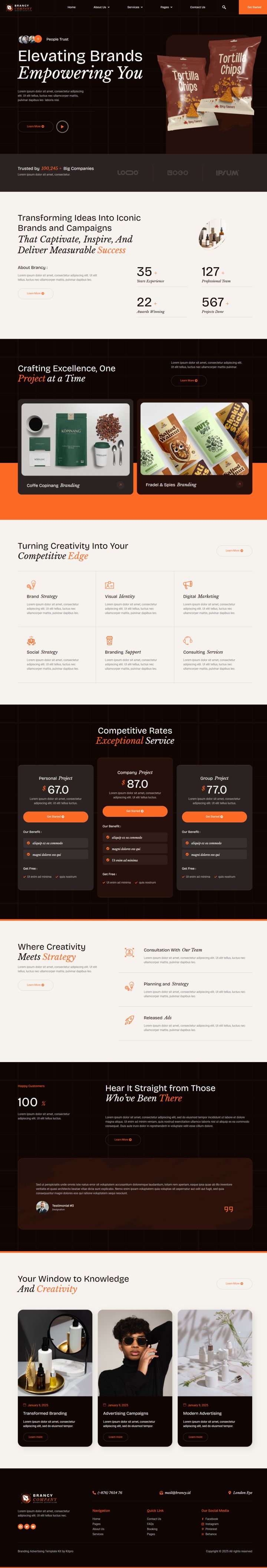 WordPress шаблон ThemeForest Brancy