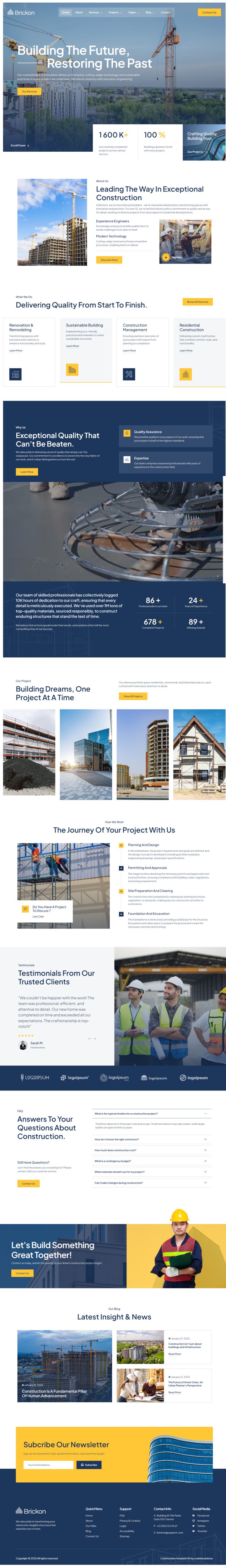 WordPress шаблон ThemeForest Brickon