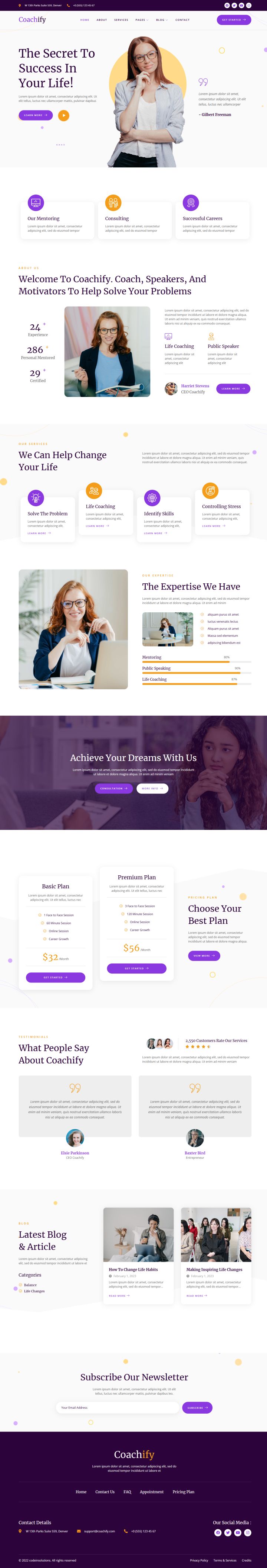 WordPress шаблон ThemeForest Coachify