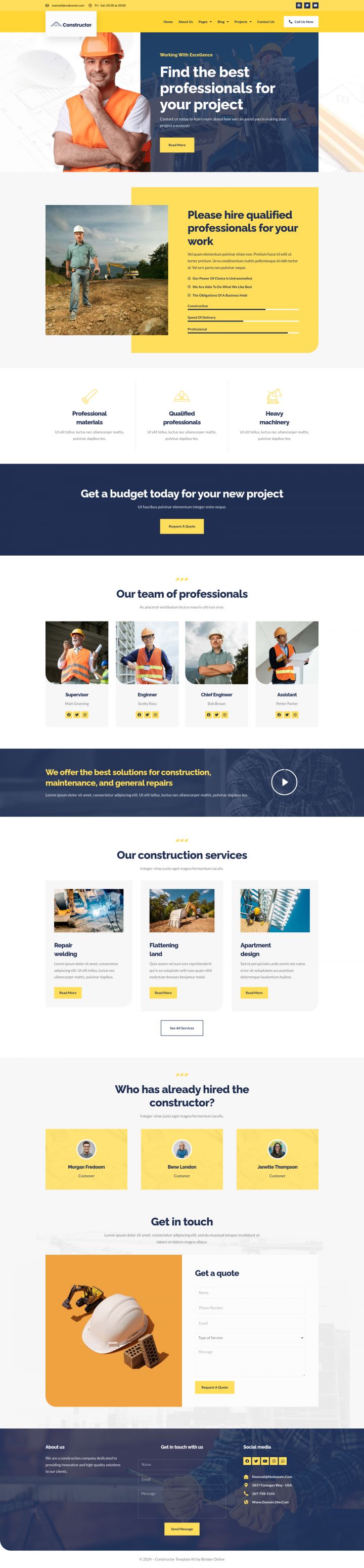 WordPress шаблон ThemeForest Constructor