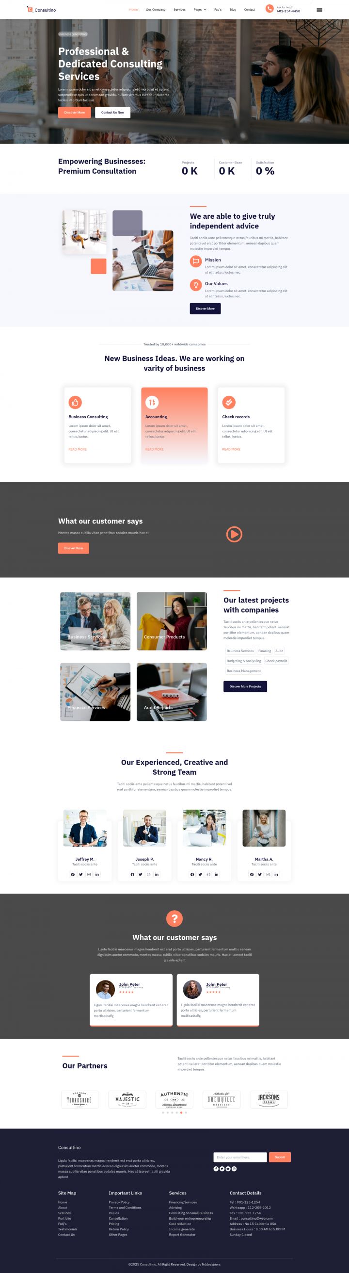 WordPress шаблон ThemeForest Consultino
