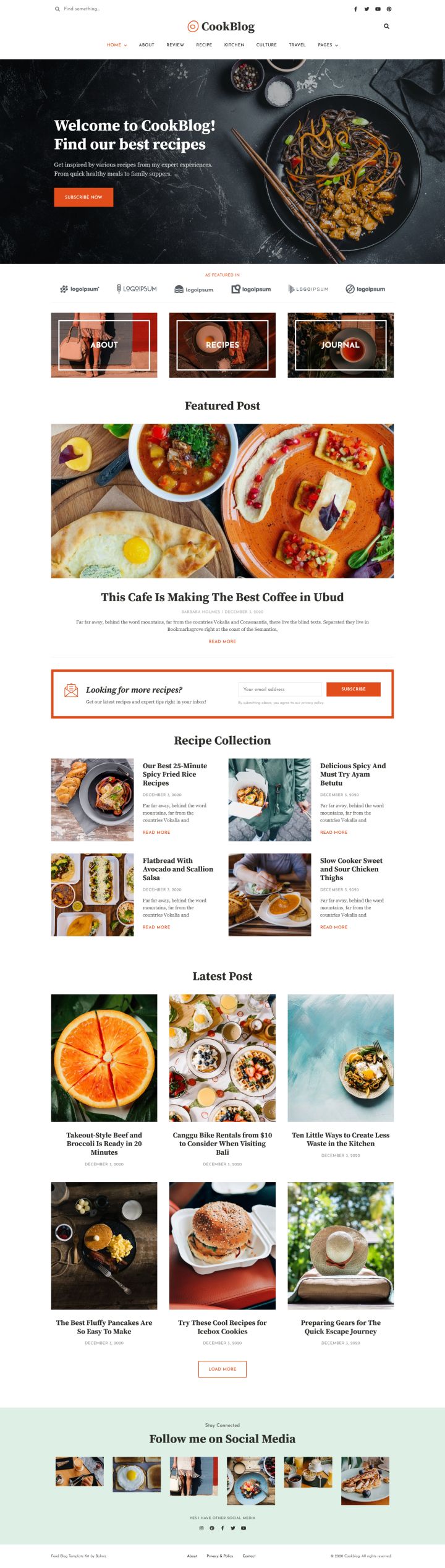 WordPress шаблон ThemeForest CookBlog