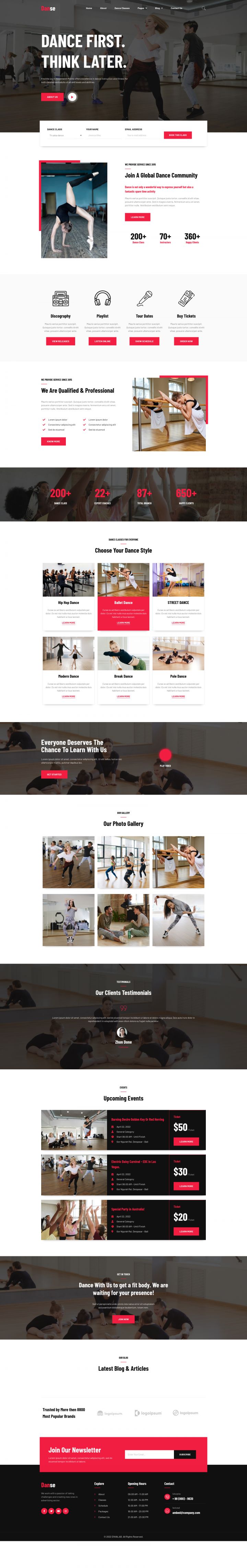 WordPress шаблон ThemeForest Danse