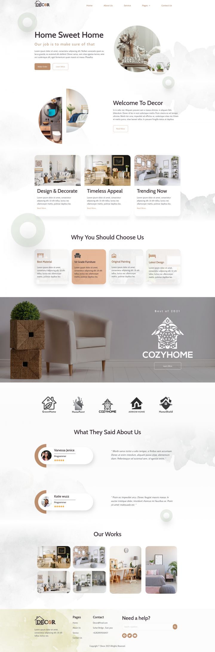 WordPress шаблон ThemeForest Decor