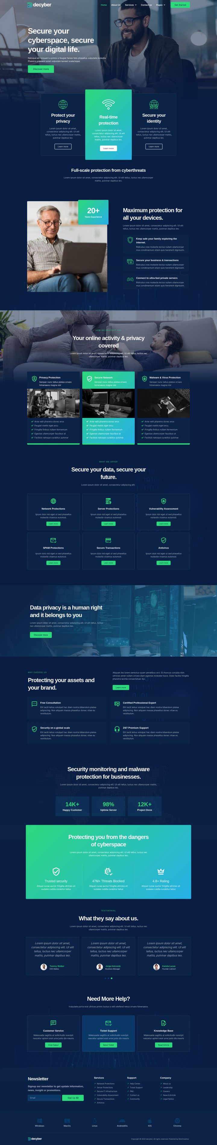 WordPress шаблон ThemeForest Decyber