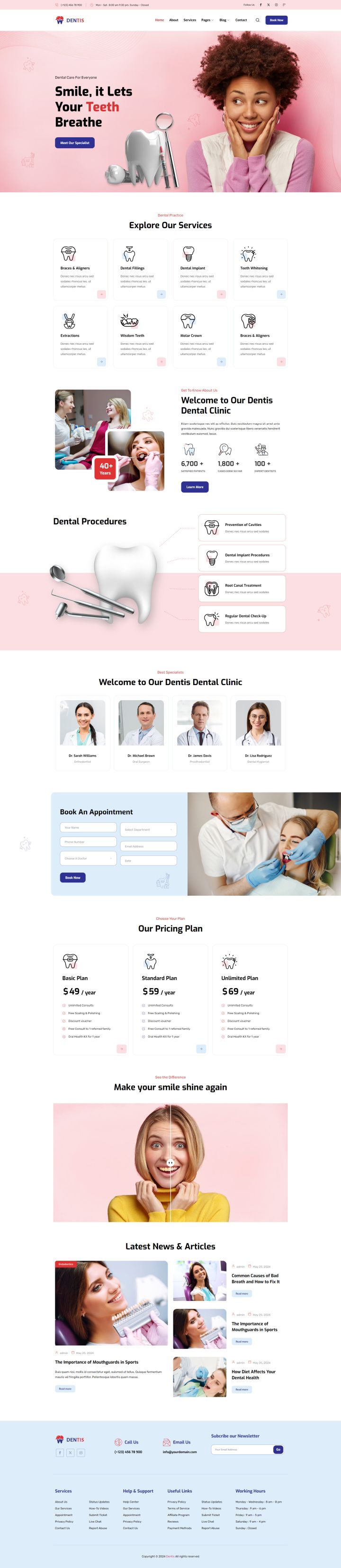 WordPress шаблон ThemeForest Dentis