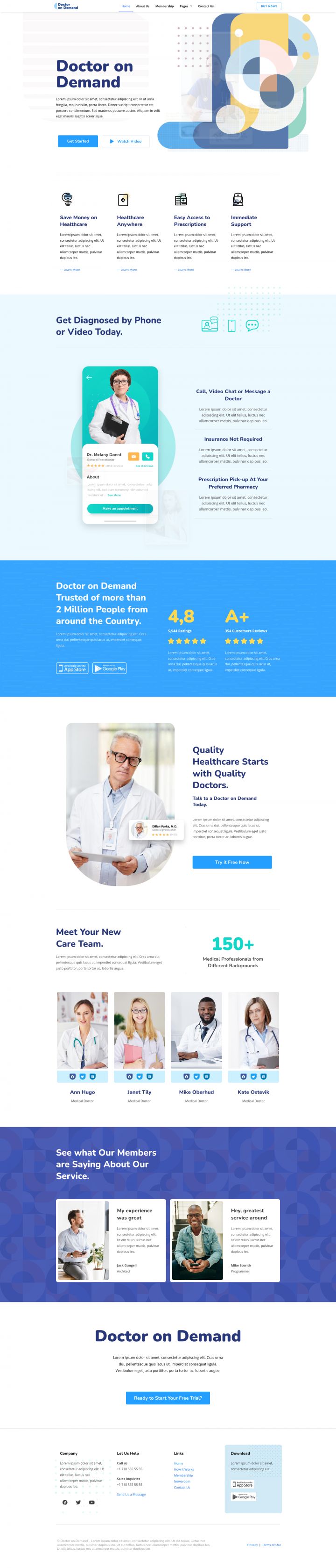 WordPress шаблон ThemeForest Doctor on Demand