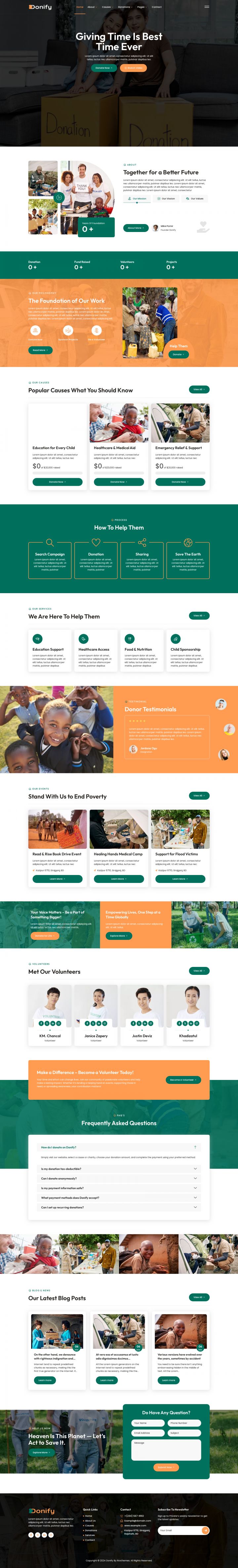 WordPress шаблон ThemeForest Donify