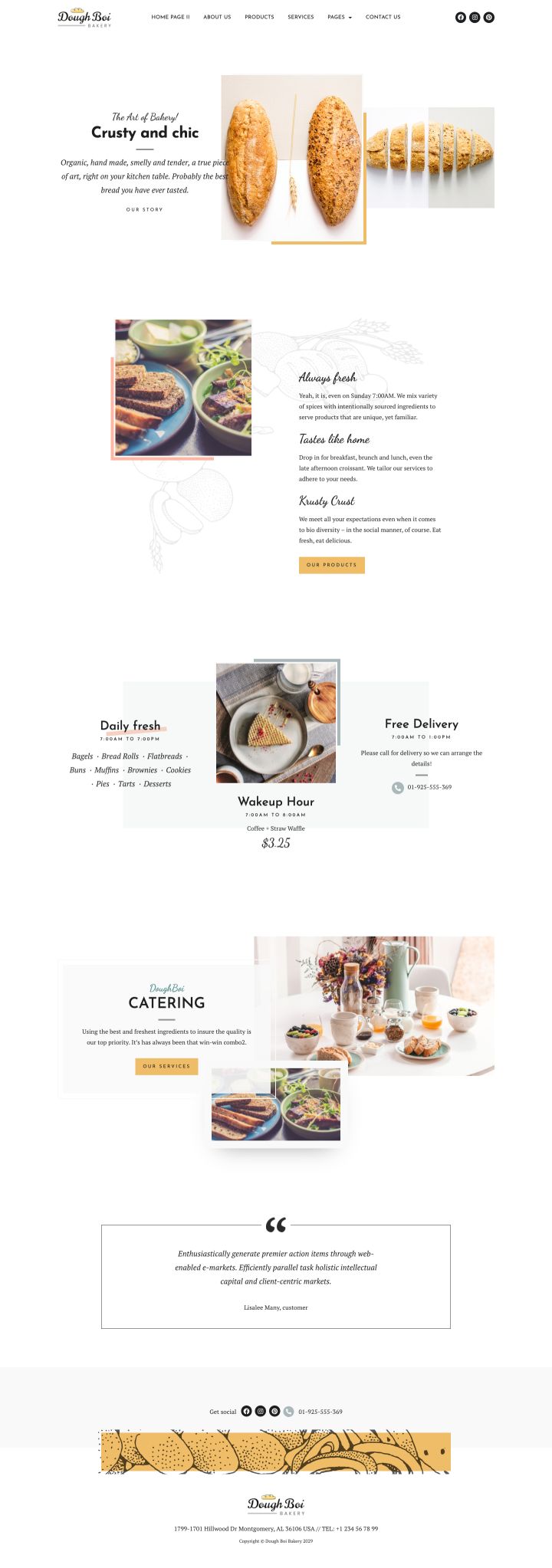 WordPress шаблон ThemeForest DoughBoiBakery