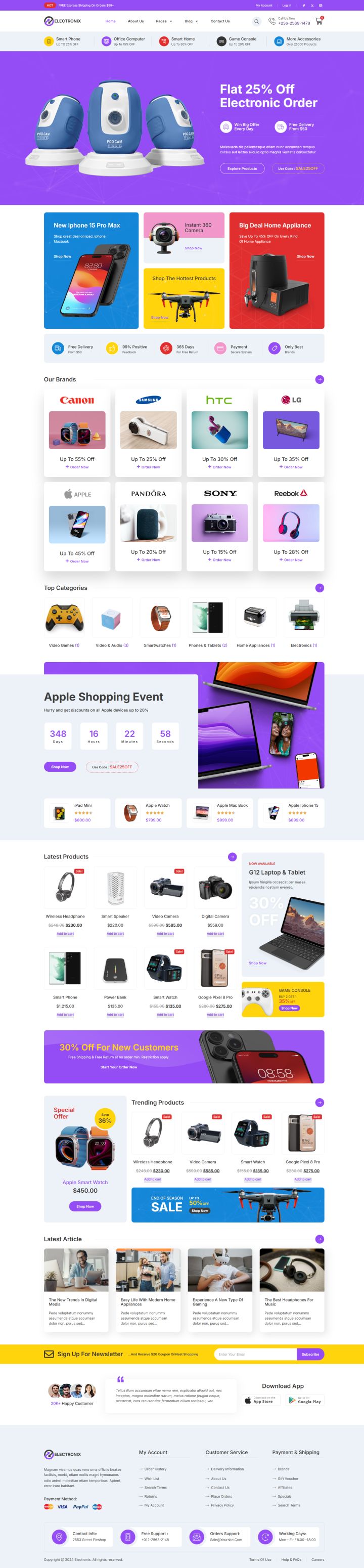 WordPress шаблон ThemeForest Electronix