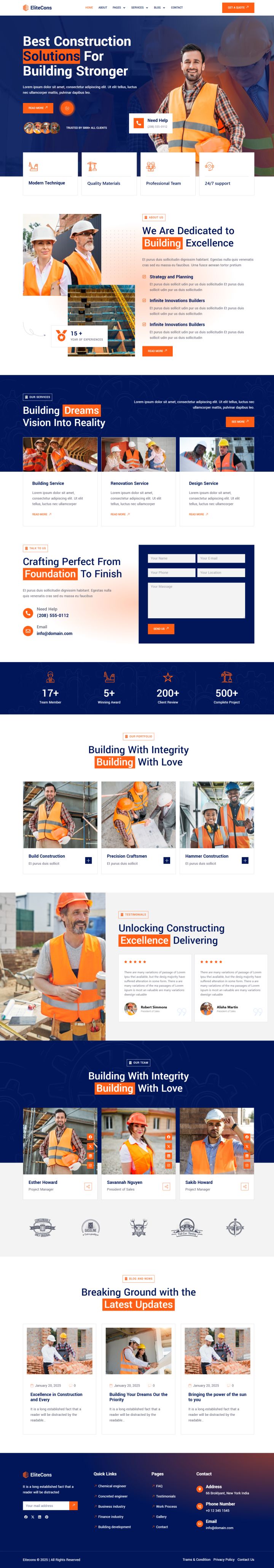 WordPress шаблон ThemeForest Elitecons