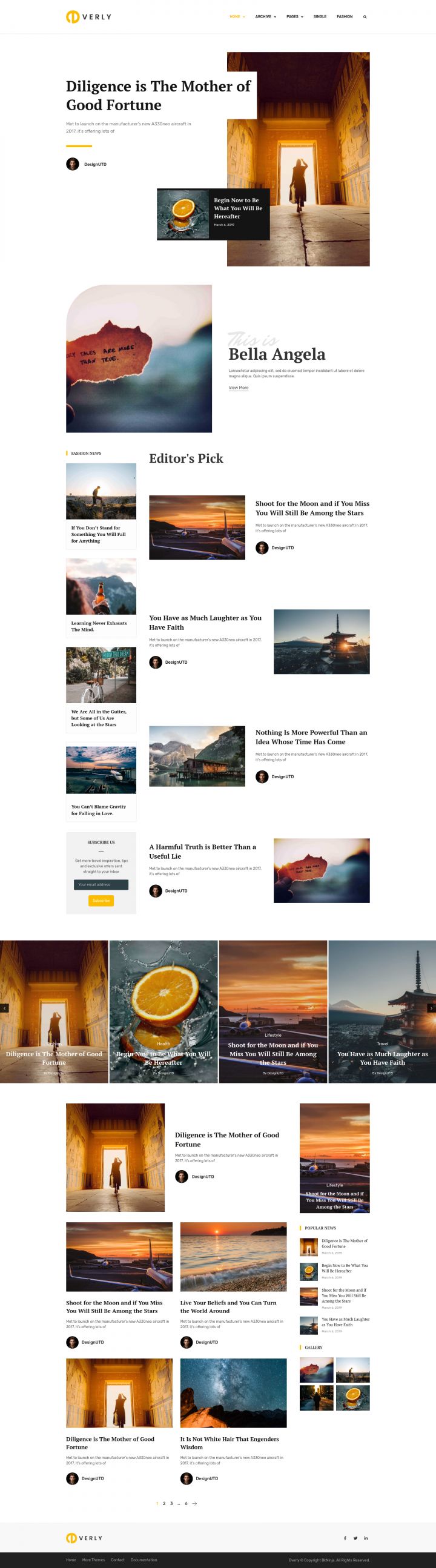 WordPress шаблон ThemeForest Everly