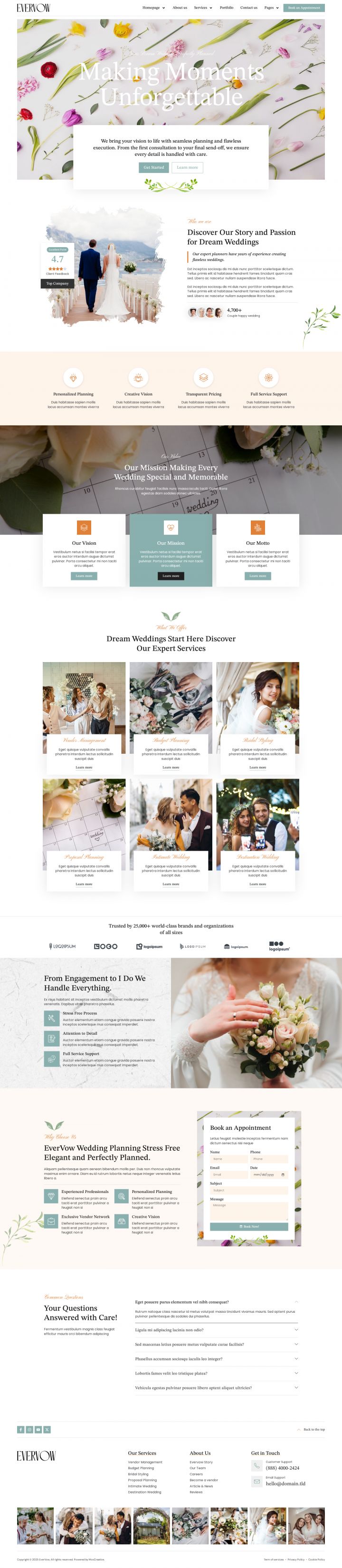 WordPress шаблон ThemeForest EverVow