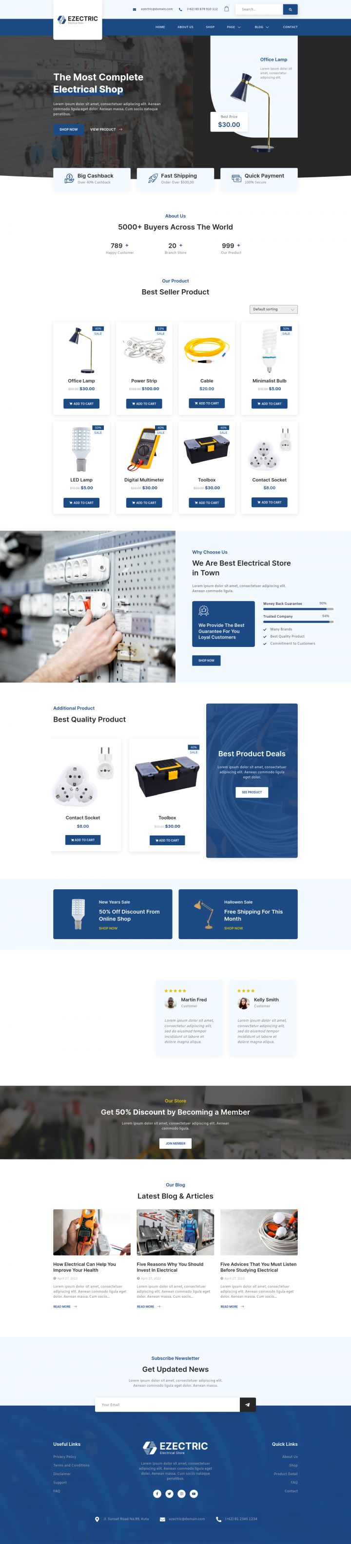 WordPress шаблон ThemeForest Ezectric