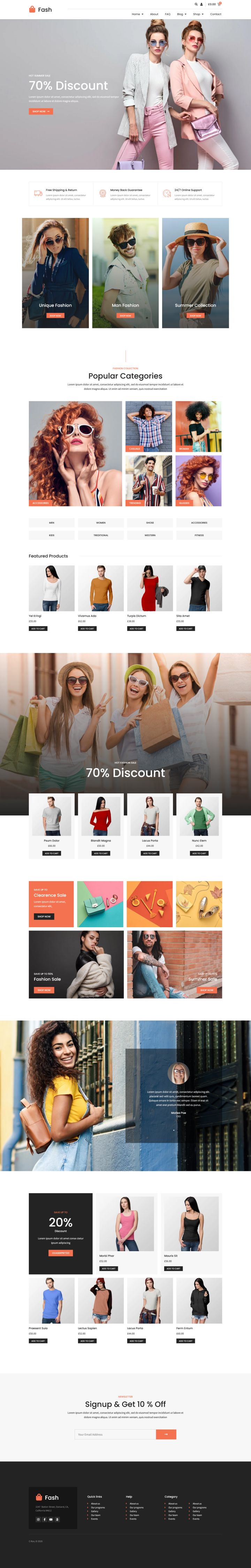 WordPress шаблон ThemeForest Fash