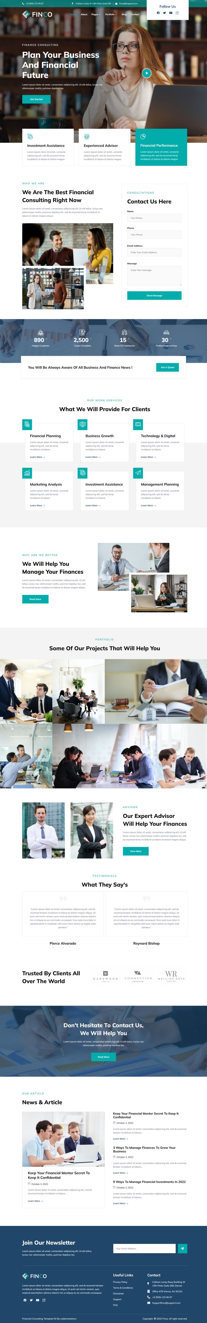 WordPress шаблон ThemeForest Finco