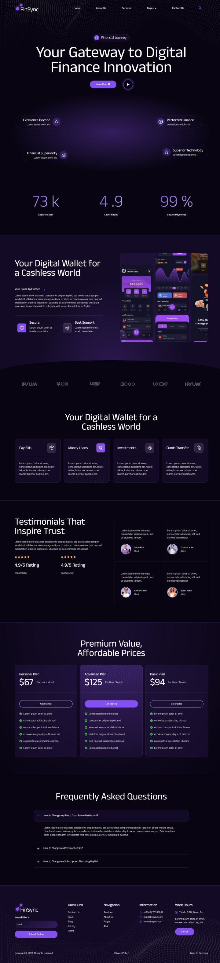 WordPress шаблон ThemeForest FinSync