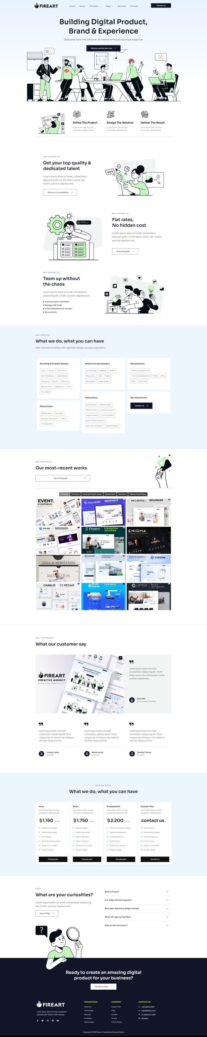 WordPress шаблон ThemeForest Fireart