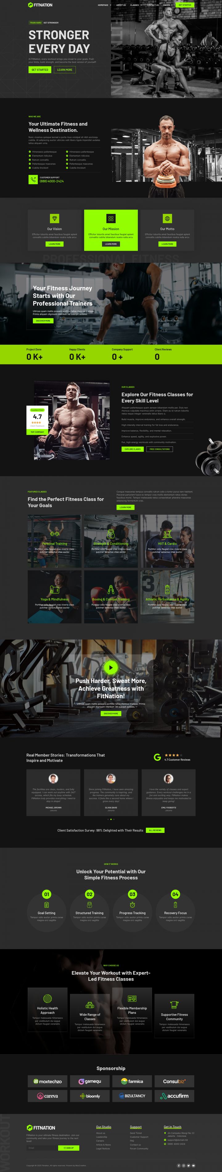 WordPress шаблон ThemeForest FitNation