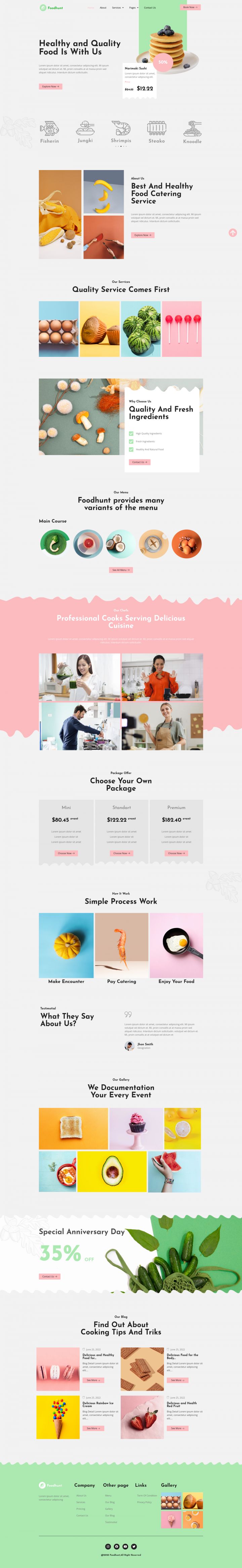 WordPress шаблон ThemeForest Foodhunt