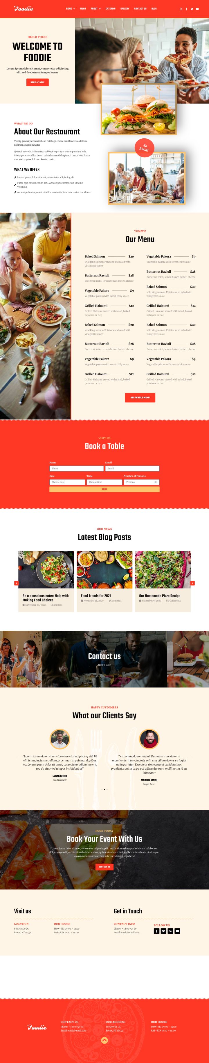 WordPress шаблон ThemeForest Foodie
