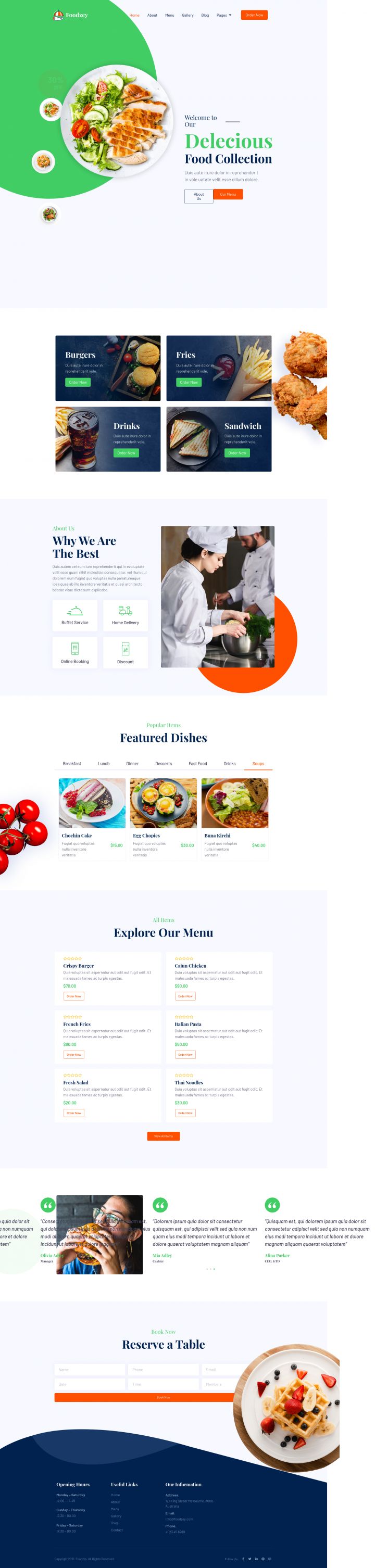 Шаблон ThemeForest Foodzey WordPress шаблон ThemeForest Foodzey