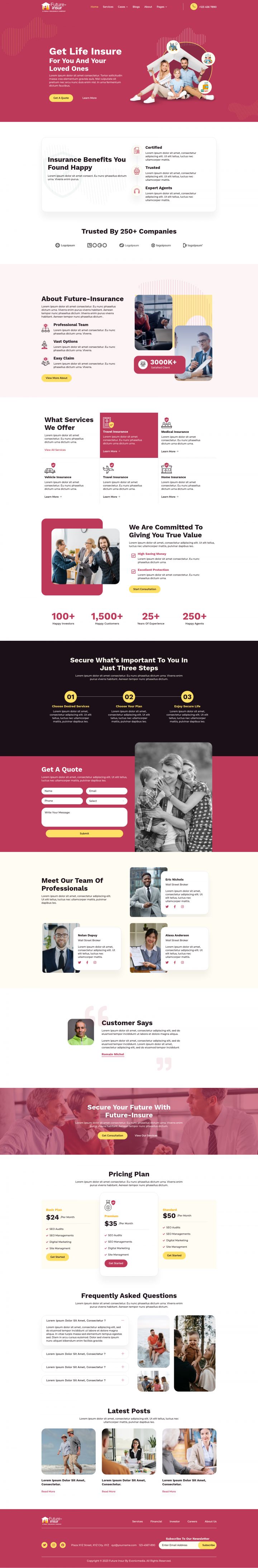 WordPress шаблон ThemeForest Future Insur
