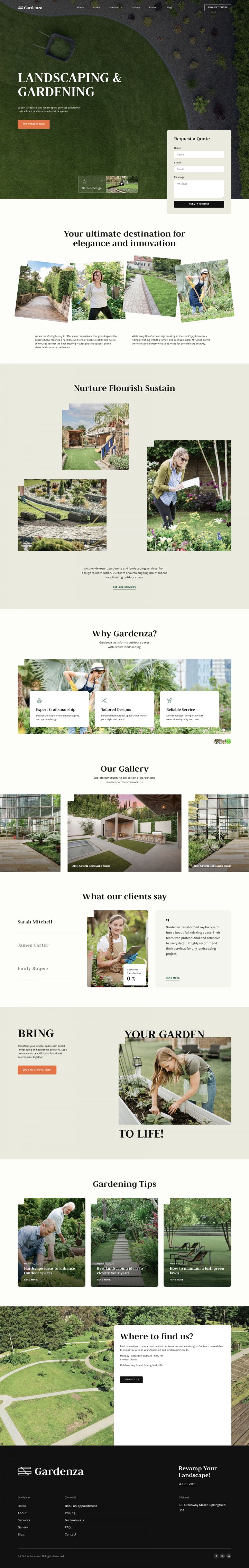 WordPress шаблон ThemeForest Gardenza
