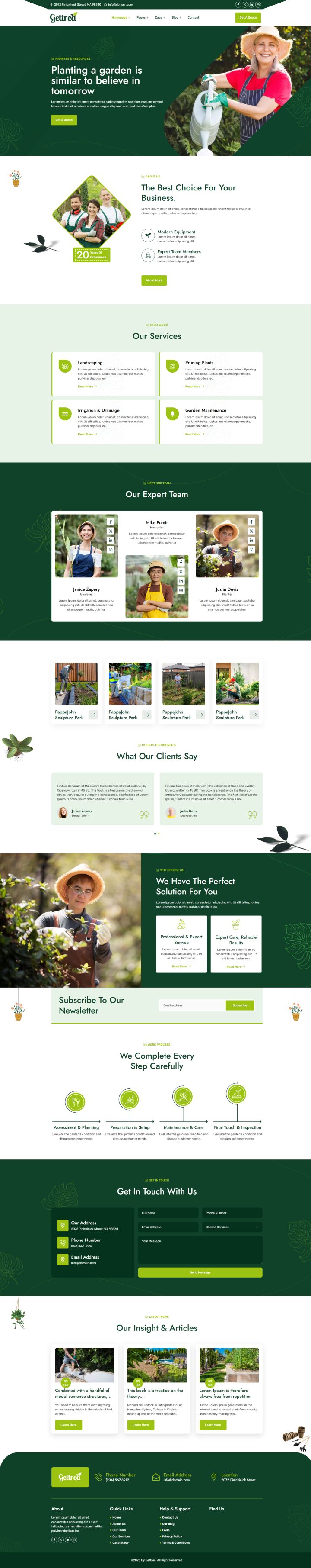 WordPress шаблон ThemeForest Gettrea