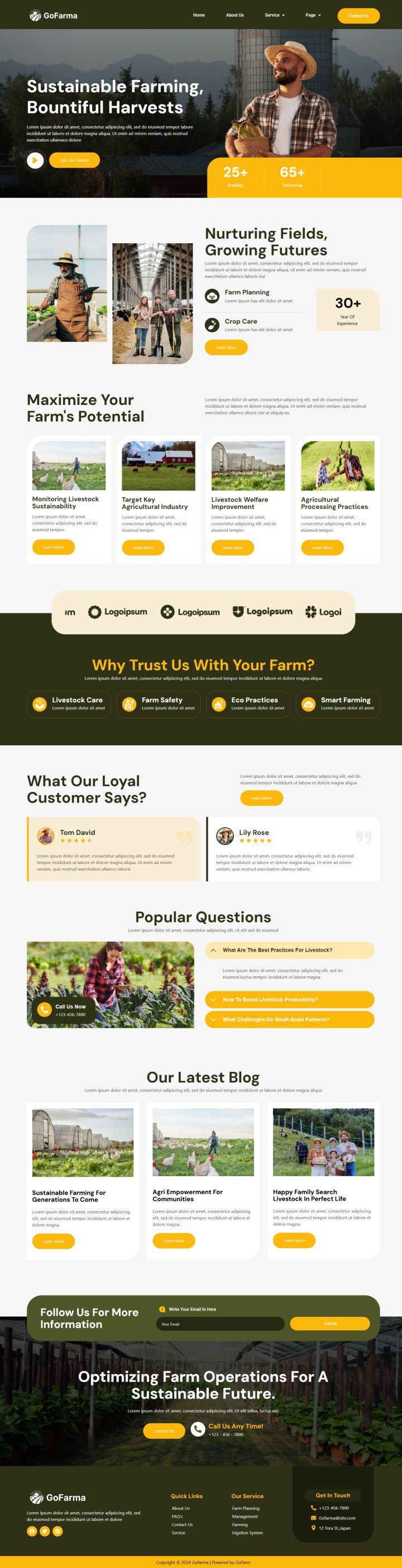 WordPress шаблон ThemeForest Gofarma