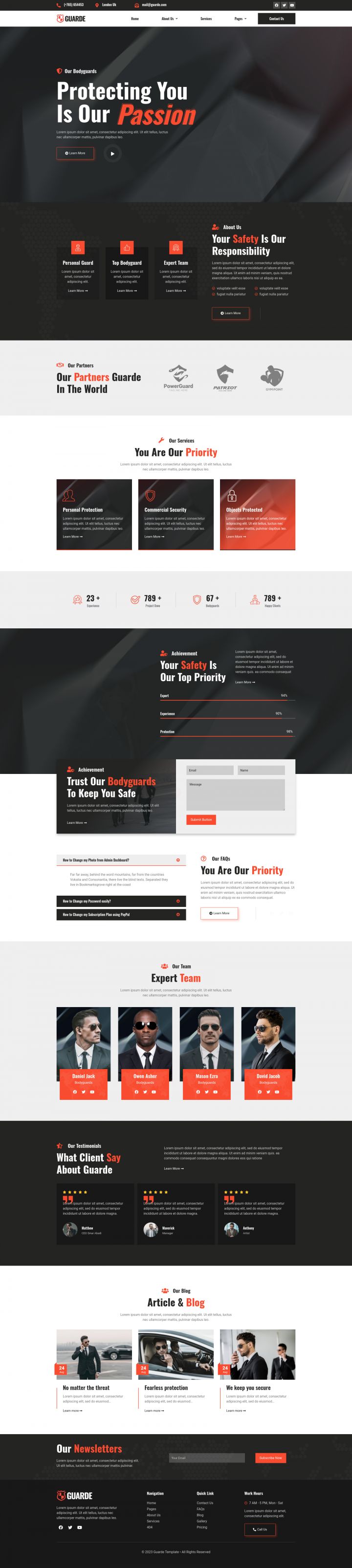 Шаблон ThemeForest Guarde WordPress шаблон ThemeForest Guarde