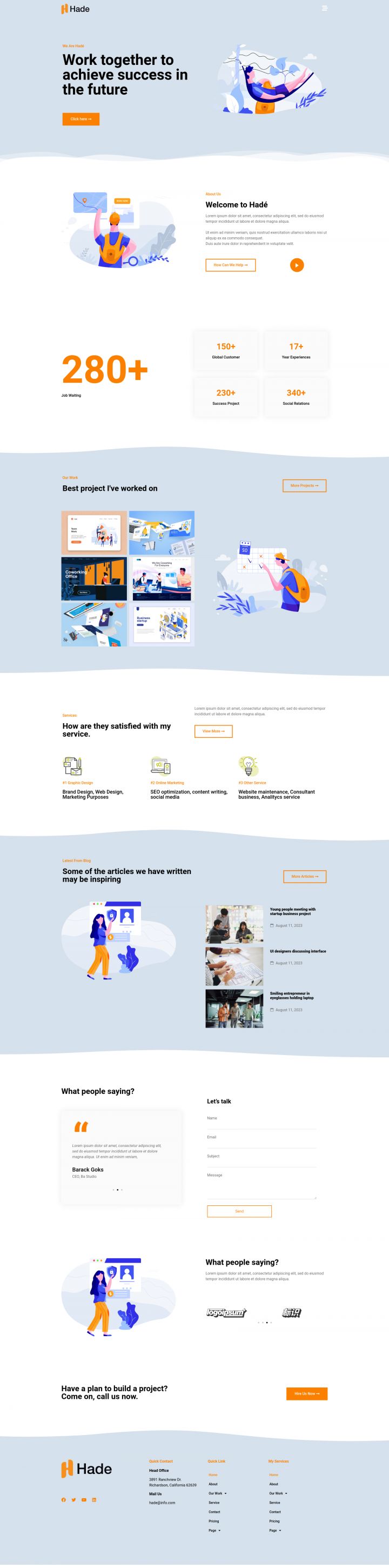 WordPress шаблон ThemeForest Hade