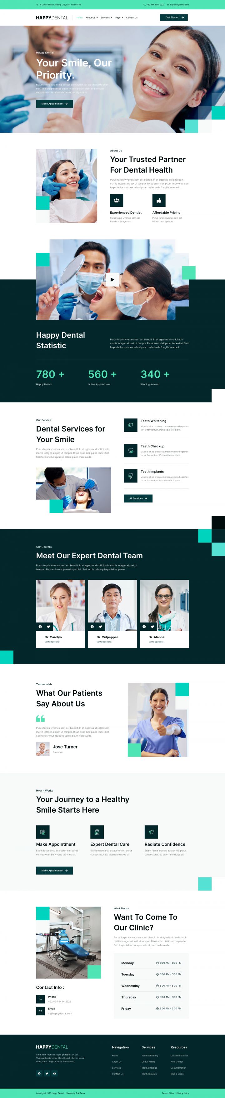 WordPress шаблон ThemeForest Happy Dental
