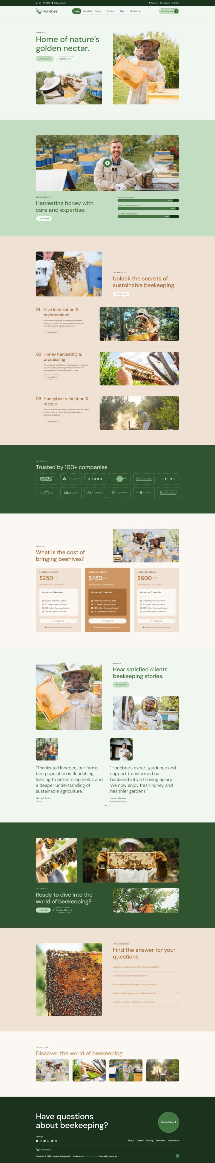 WordPress шаблон ThemeForest Honebee