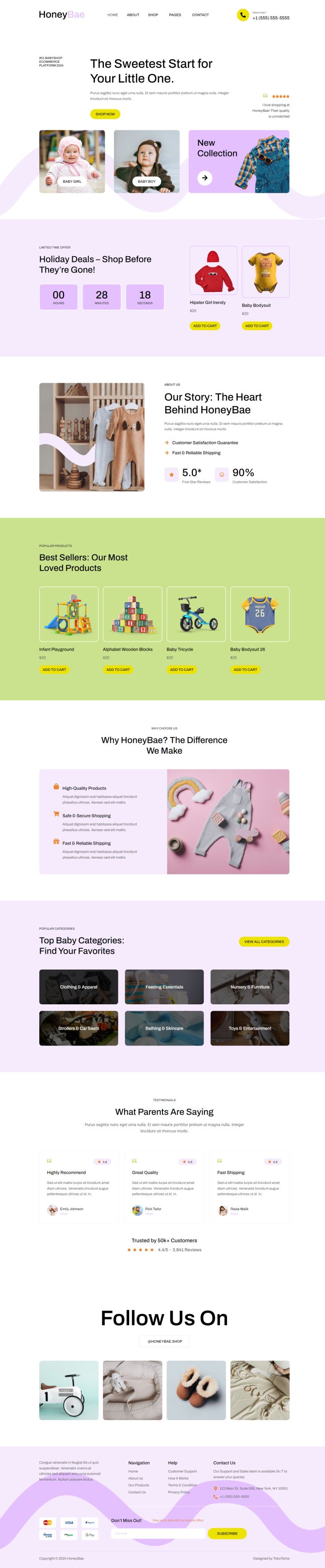 WordPress шаблон ThemeForest HoneyBae