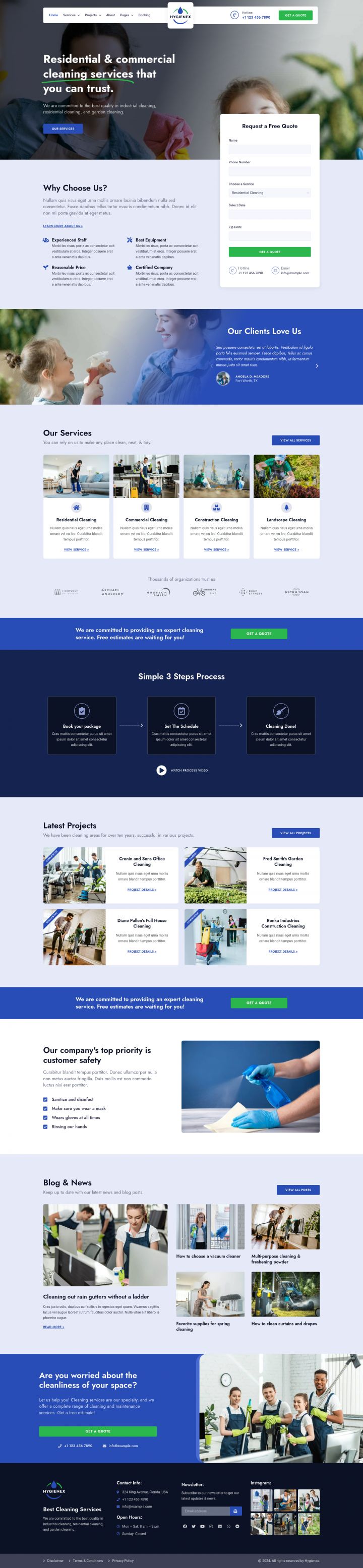 WordPress шаблон ThemeForest Hygienex