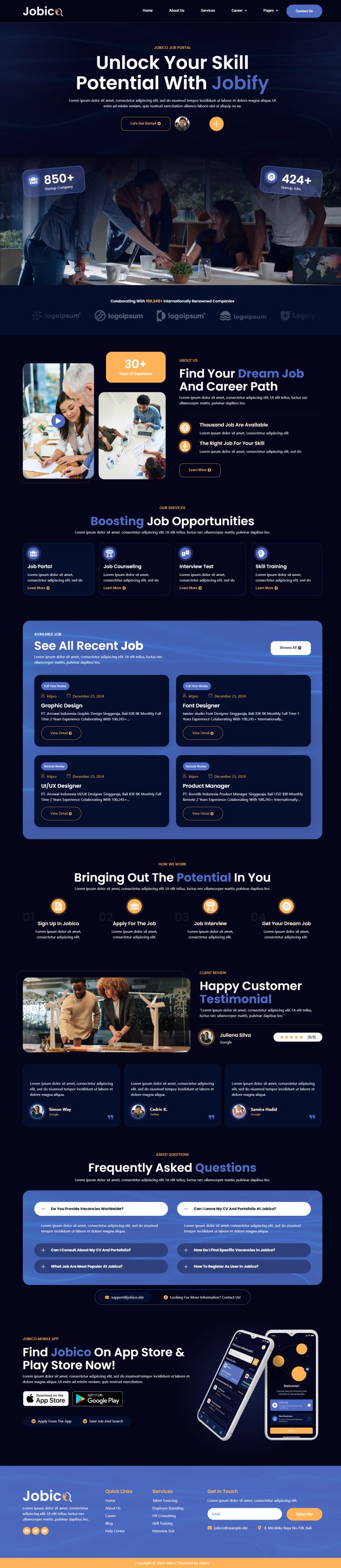 WordPress шаблон ThemeForest Jobico
