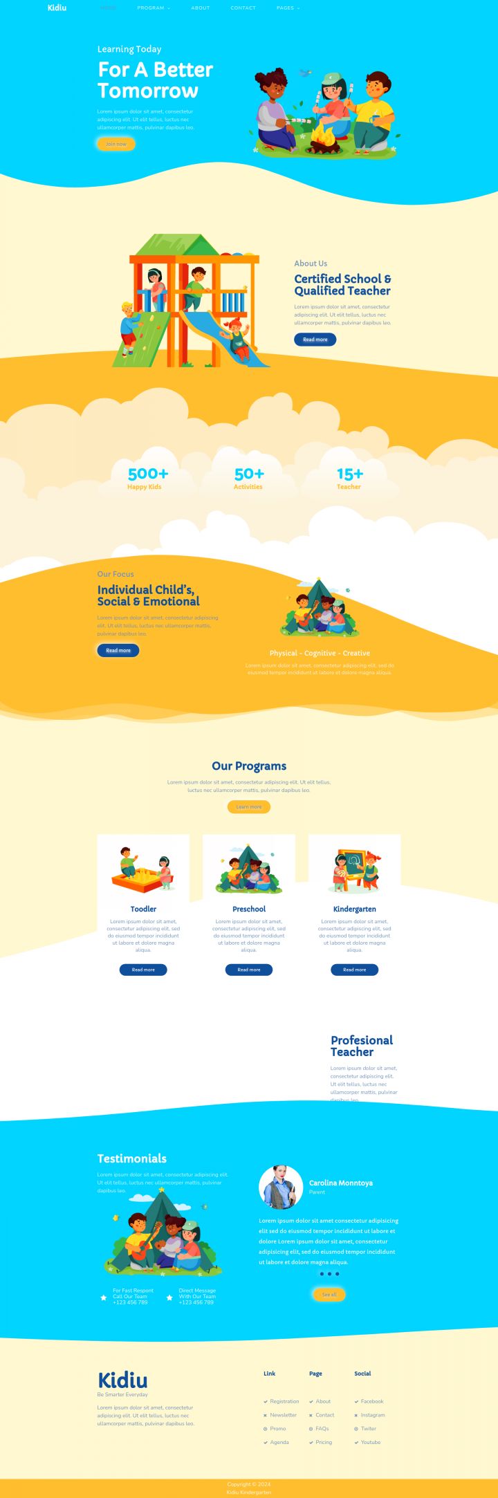 WordPress шаблон ThemeForest Kidiu Kindergarten