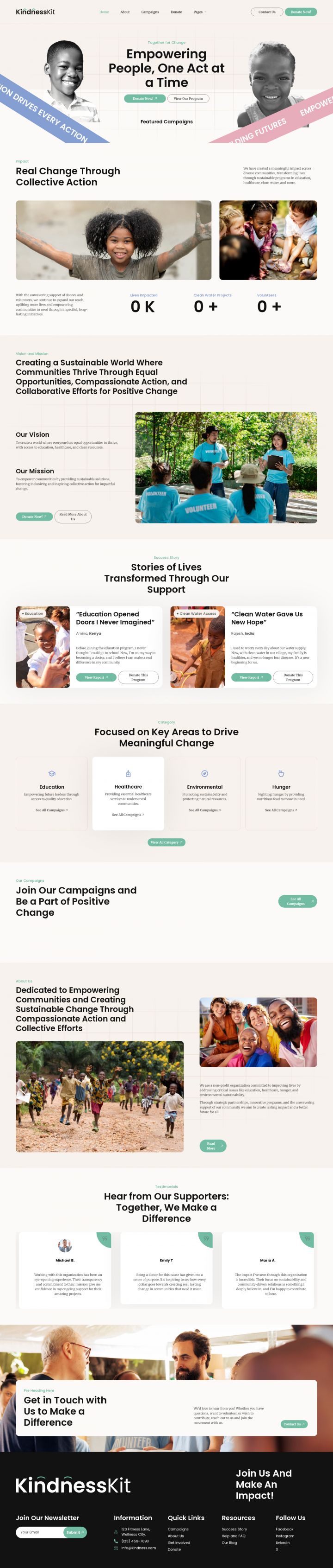 WordPress шаблон ThemeForest KindnessKit