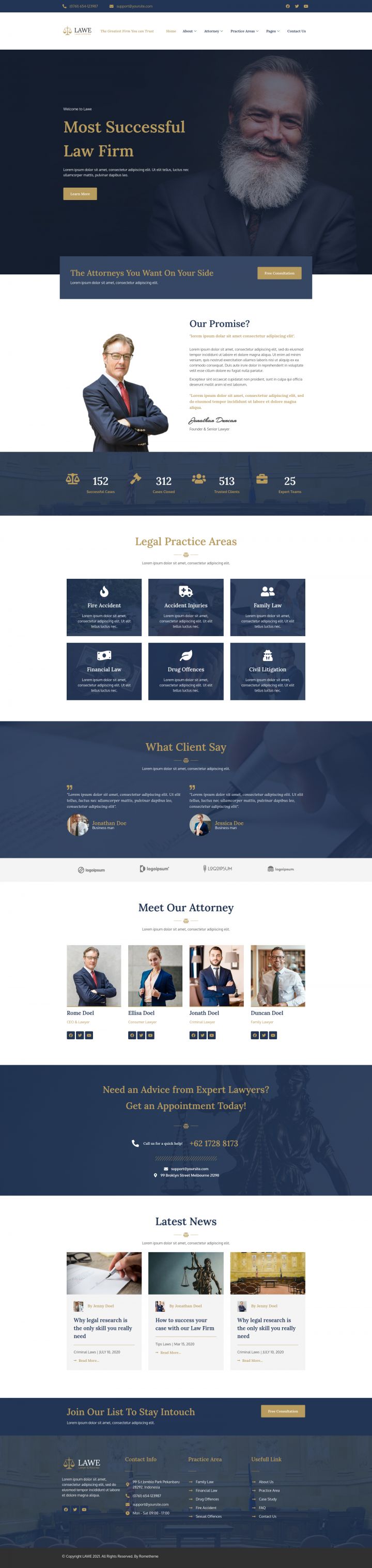 WordPress шаблон ThemeForest LAWE