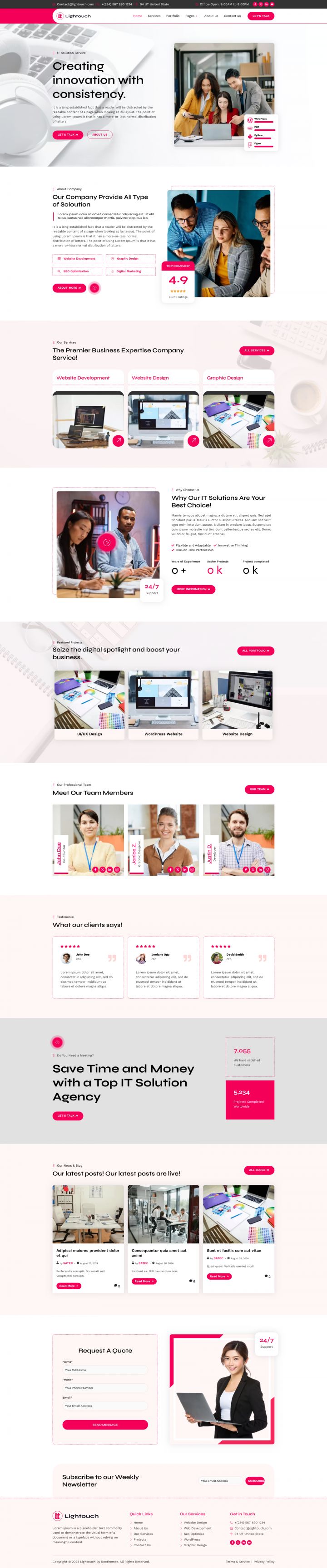 WordPress шаблон ThemeForest Lightouch