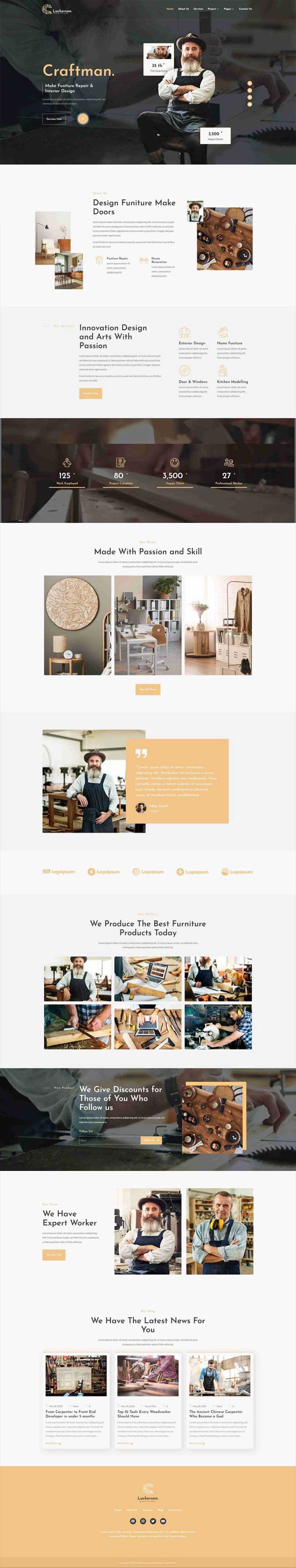 WordPress шаблон ThemeForest Luckerson