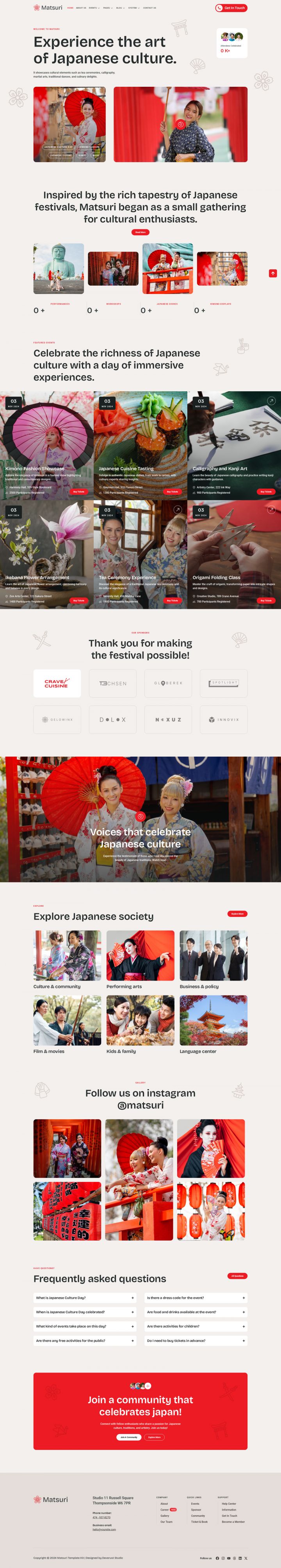 WordPress шаблон ThemeForest Matsuri