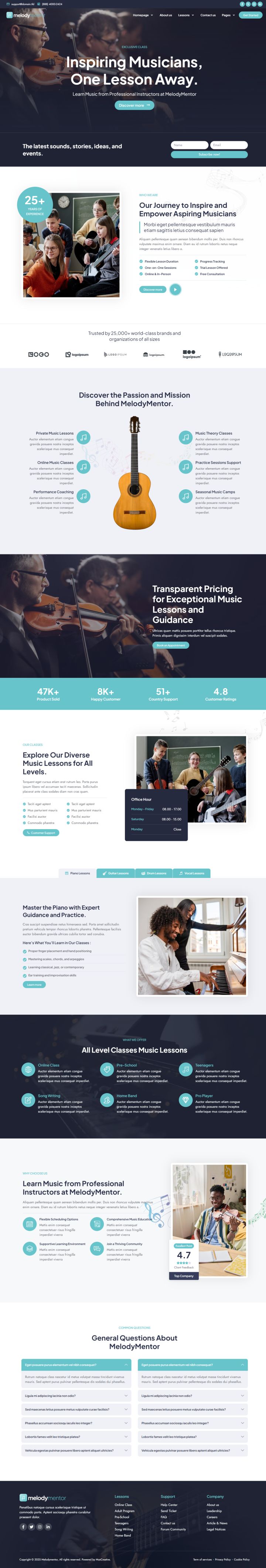 WordPress шаблон ThemeForest MelodyMentor