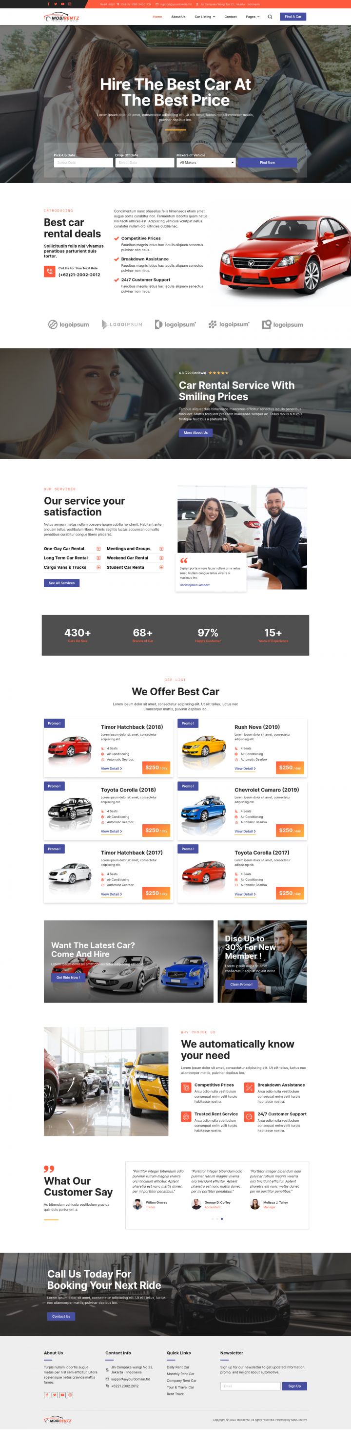 WordPress шаблон ThemeForest Mobirentz