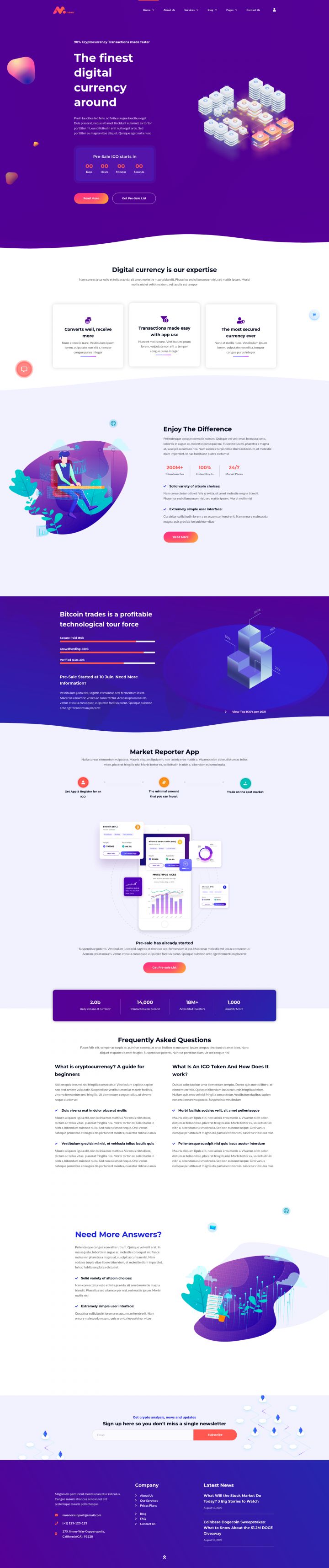 WordPress шаблон ThemeForest Moneer