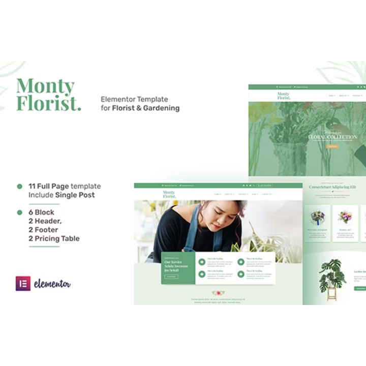WordPress шаблон ThemeForest Monty Florist