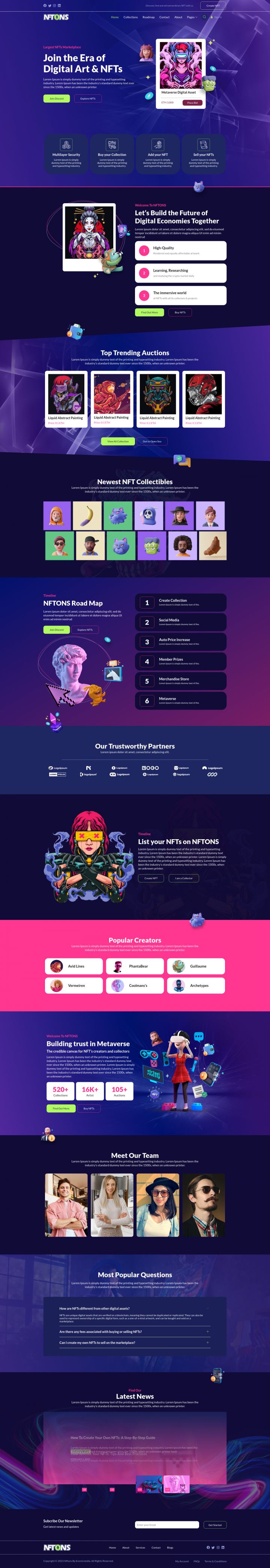 WordPress шаблон ThemeForest NFTONS