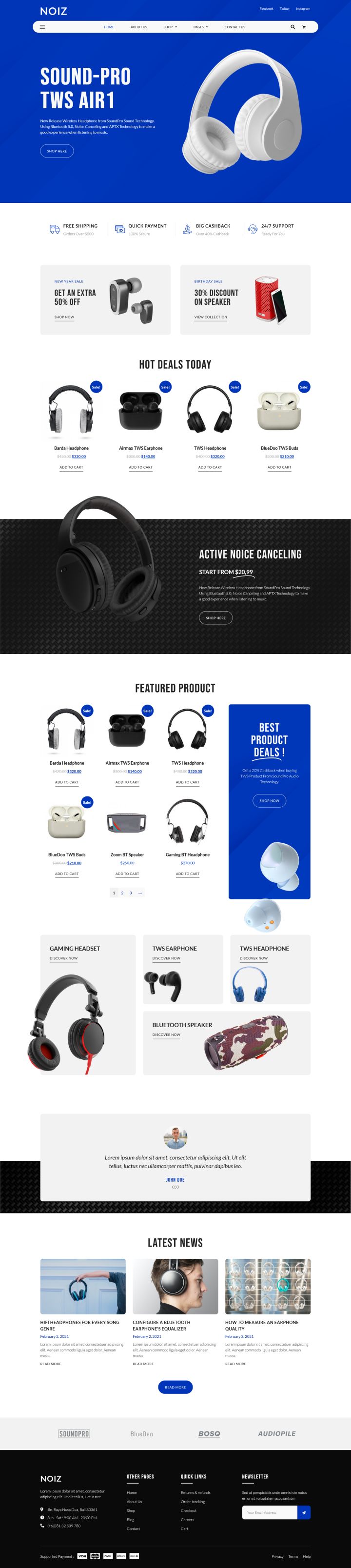 WordPress шаблон ThemeForest Noiz