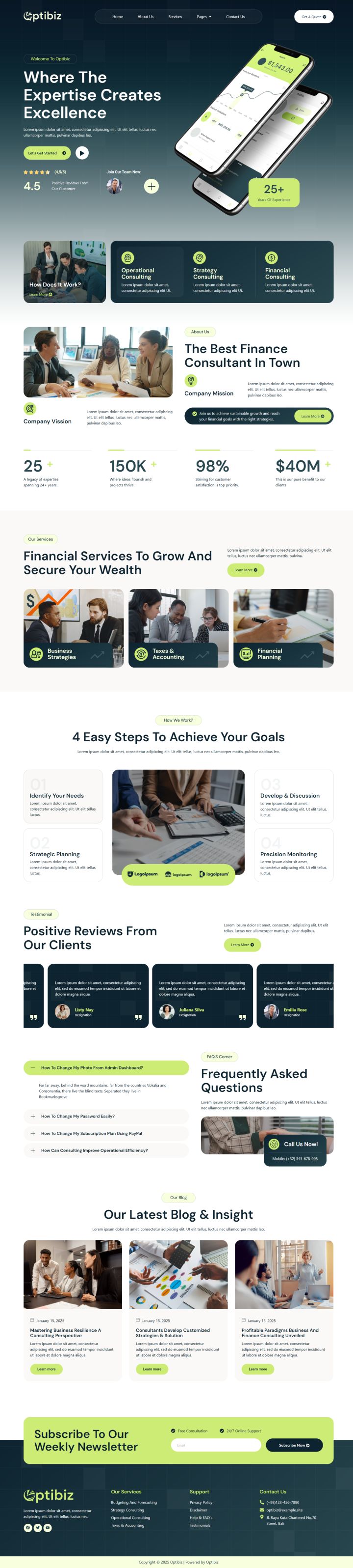 WordPress шаблон ThemeForest Optibiz